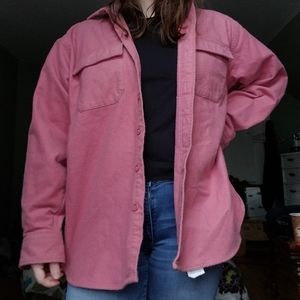 L.L.Bean Pink Heritage Canvas Shirt 100% Cotton